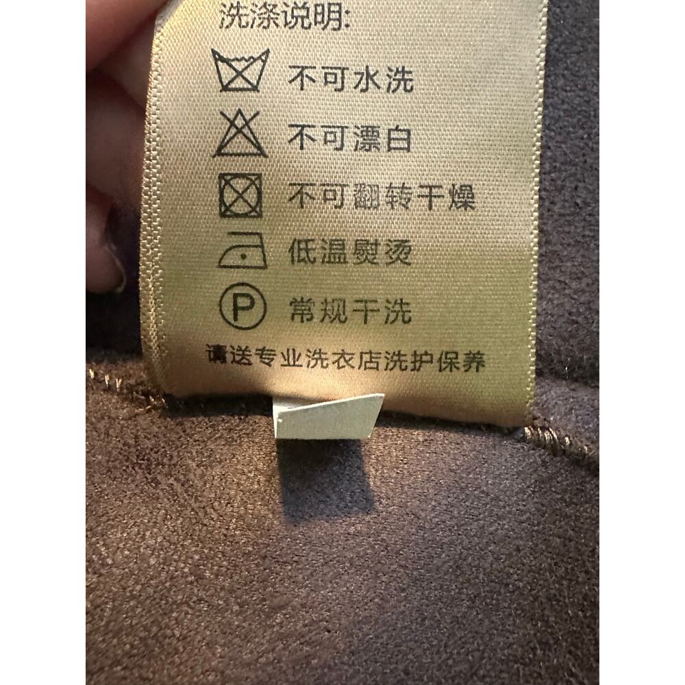 Women’s 100% Wool Toggle Coat Hooded Brown Textured Teddy Duffle Jacket Size S - Picture 4 of 13